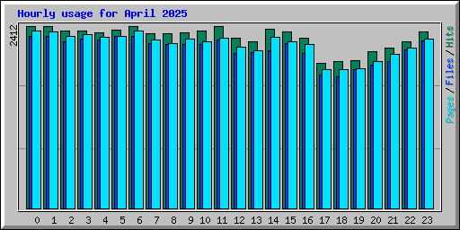 Hourly usage for April 2025