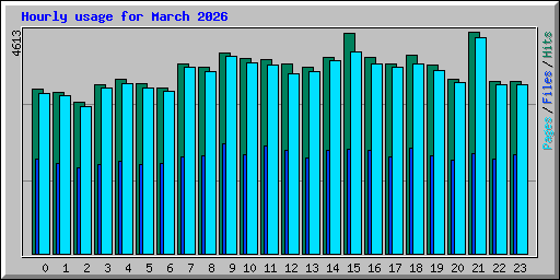 Hourly usage for March 2026