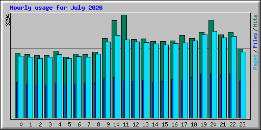 Hourly usage for July 2026